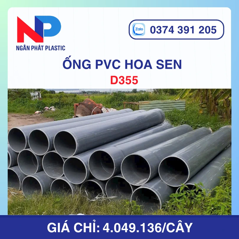 Ống Nhựa PVC D355 Hoa Sen